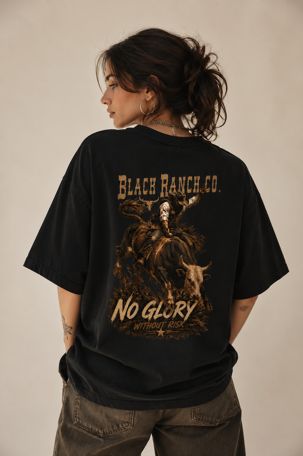 Oversized tee - 8 seconds Bull Ride