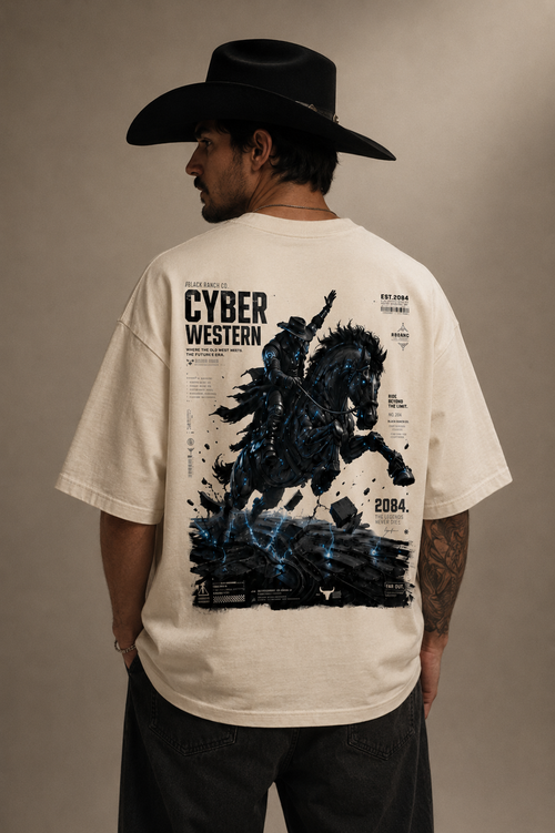 Oversized tee - Cyber Western 2084